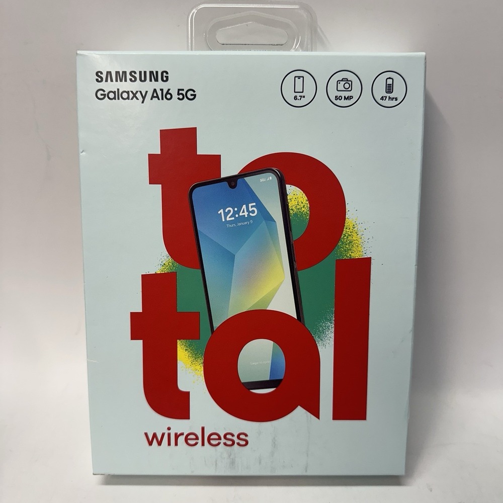Samsung Galaxy A16,‎ 128GB, 5G, BLACK - Total Wireless Prepaid Smartphone - NEW